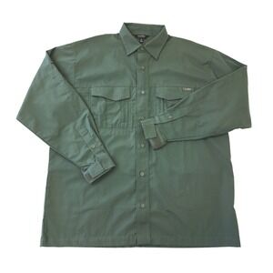 Blackhawk Mens Tactical Shirt XL Green Ripstop Long Sleeve Button‎ Up Utility